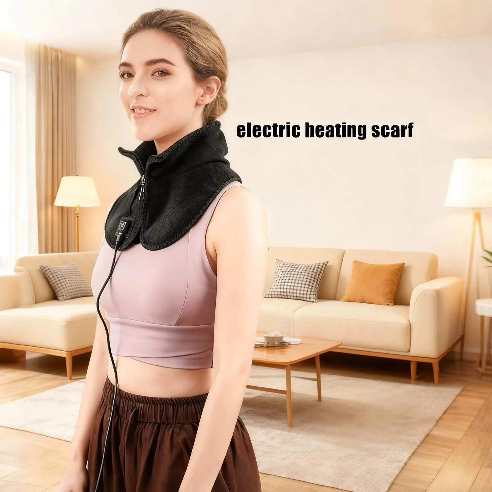 Heated Neck Shoulder Wrap 3-Level Foldable Breathable USB Heating Pad For Neck Shoulder For Students Women Men Teens Adults