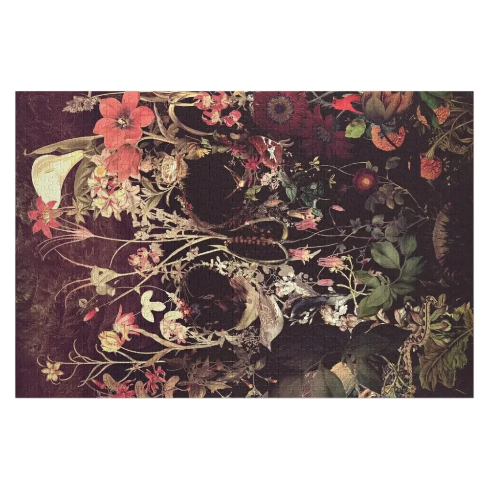 

Bloom Skull Jigsaw Puzzle Custom Wooden Gift Wood Name Customized Picture Personalized Wooden Name Puzzle