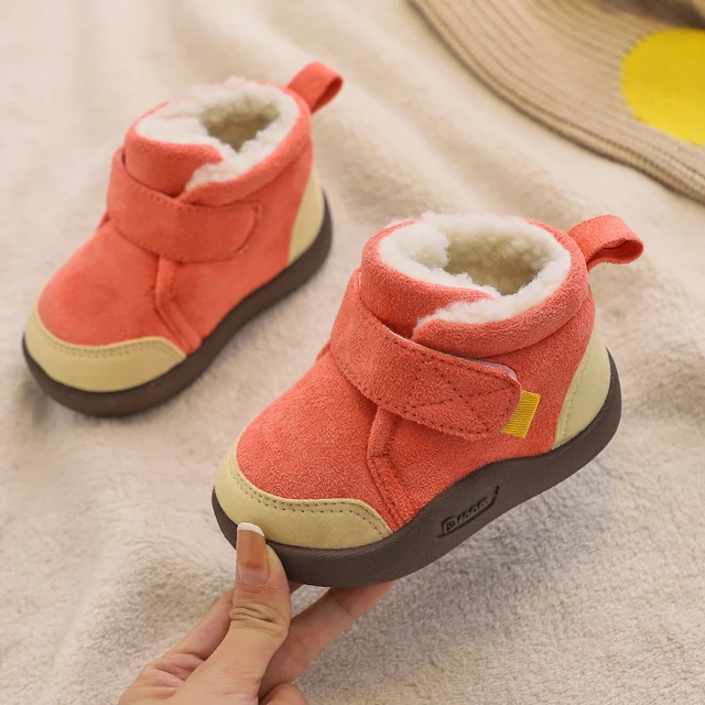 Winter Kids Snow Boots Infant Baby Girl Shoes Cotton Plush Warm Toddler Sneakers Fashion Boys Short Boots Non-Slip SCW028 4
