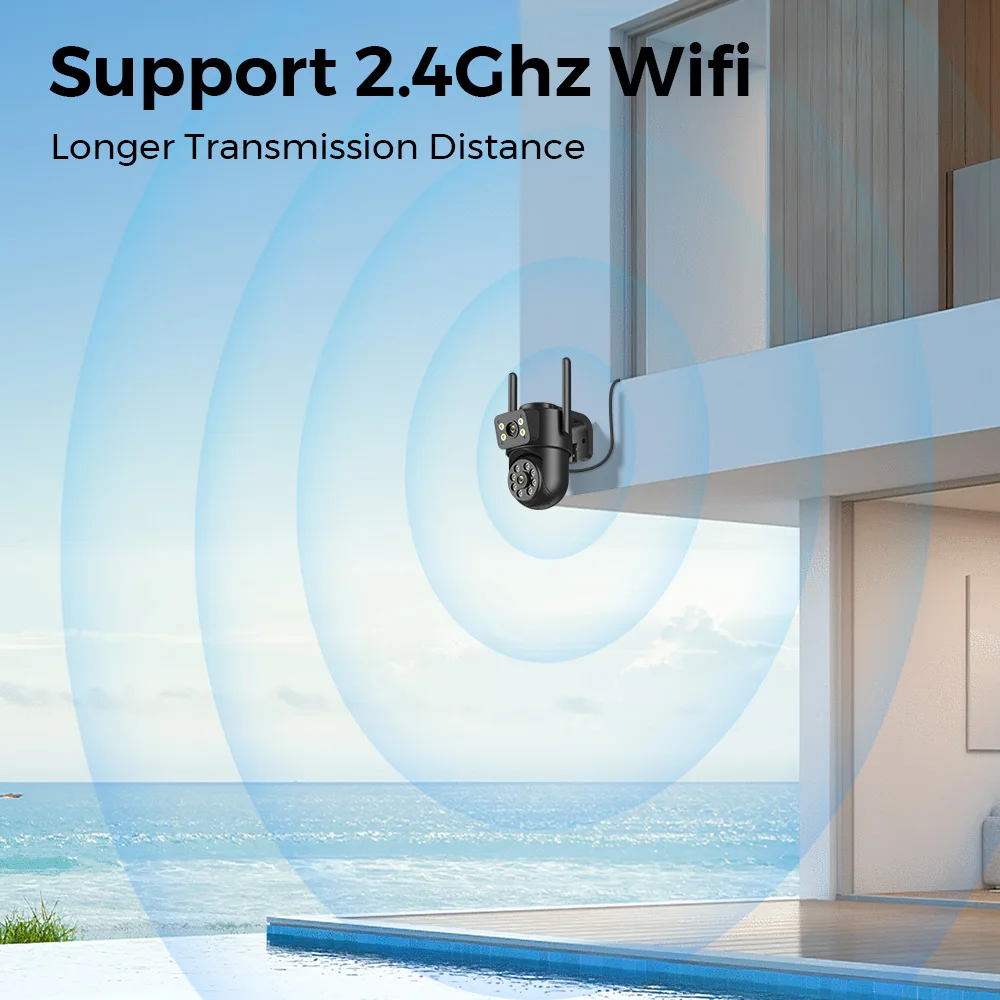 BESDER 8MP Wifi Camera PTZ Dual Screens Outdoor Human Detection Auto Tracking 6MP CCTV Surveillance IP Camera P2P Audio iCSee 4