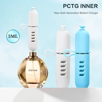 Louischanzl 5ml Perfume Atomizer Portable Liquid Container Traveling Mini Silicone Sprayer Alcochol Empty Refillable Bottle