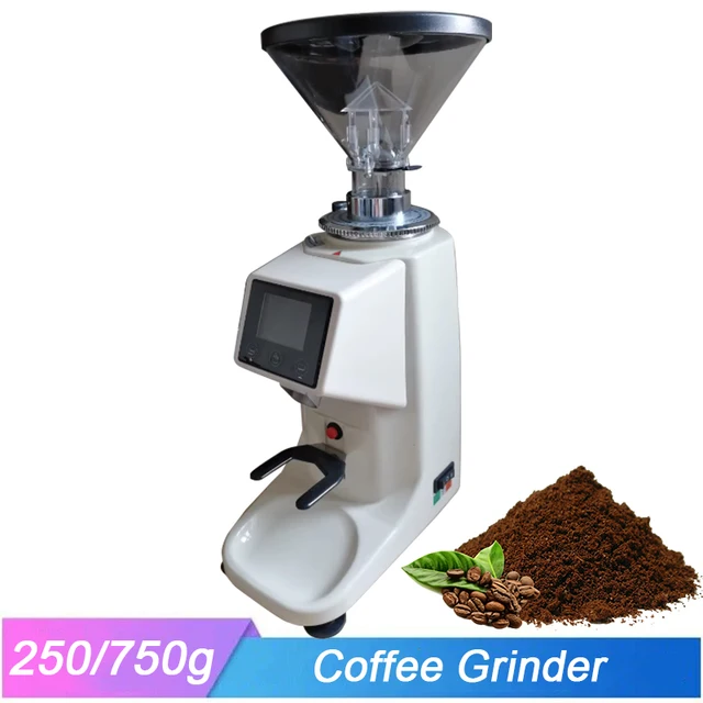 Intelligent Automatic/Manual Flat Burr Espresso Beans Grinder Miller Coffee Milling Crushing Cappuccino Maker Machine with Timer