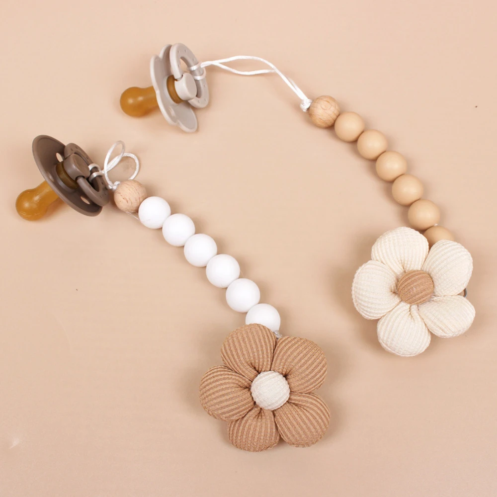 

Cute Silicone Baby Pacifier Clips Flower Pacifiers Chain Nipple Bracket Holder for Nipples Clip Toddler Toys Newborn Shower Gift