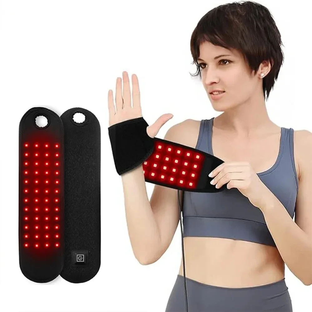 Full Body Red＆Infrared LED Light Belt 660nm&850nmPain Relief Wrap Burn Fat Wrap Slimming Machine Waist Neck Wrist Chin Hand Pad