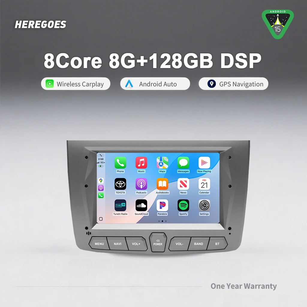 Carplay Auto Android 15 Auto-Multimedia-Player GPS Autoradio Wifi 8G Navigation Bluetooth Auto Radio Für Alfa Romeo Mito 2008-2012