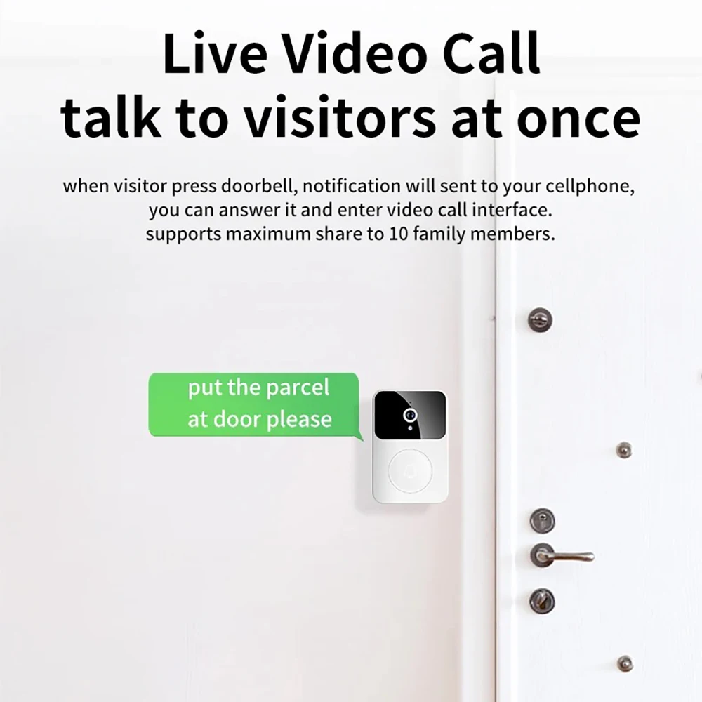 Wifi Night Vision Camera Doorbell Tuya Smart AC Power USB Battery Type Smart Life Doorbell Home Security Video Doorbel