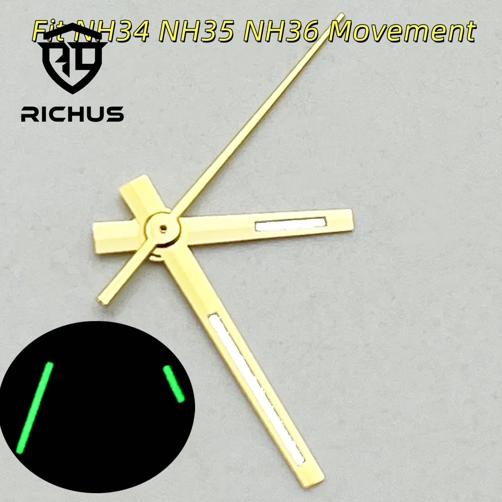 RICHUS Luminous Silver/Gold/Rose Gold Watch Hands