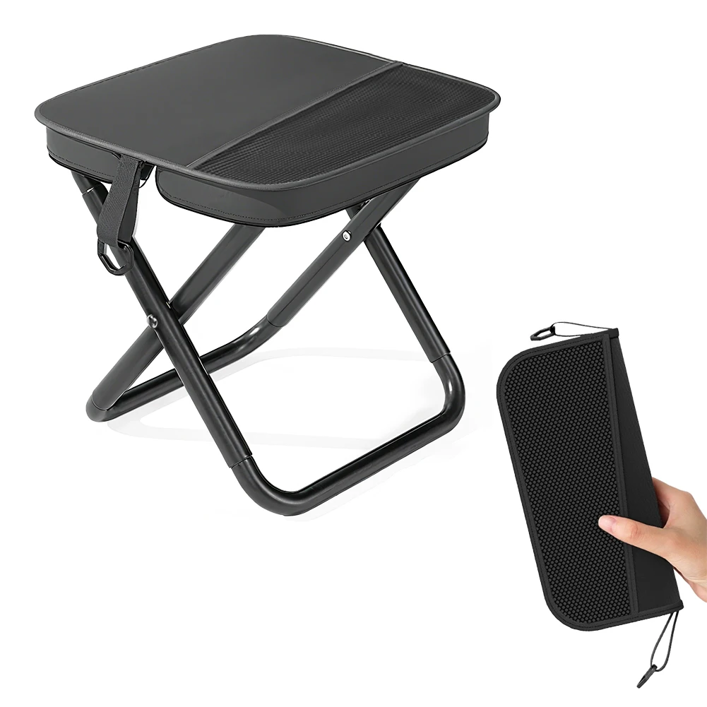 Tabouret pliant camping pêche léger 120kg - Siège compact randonnée pique-nique durable
