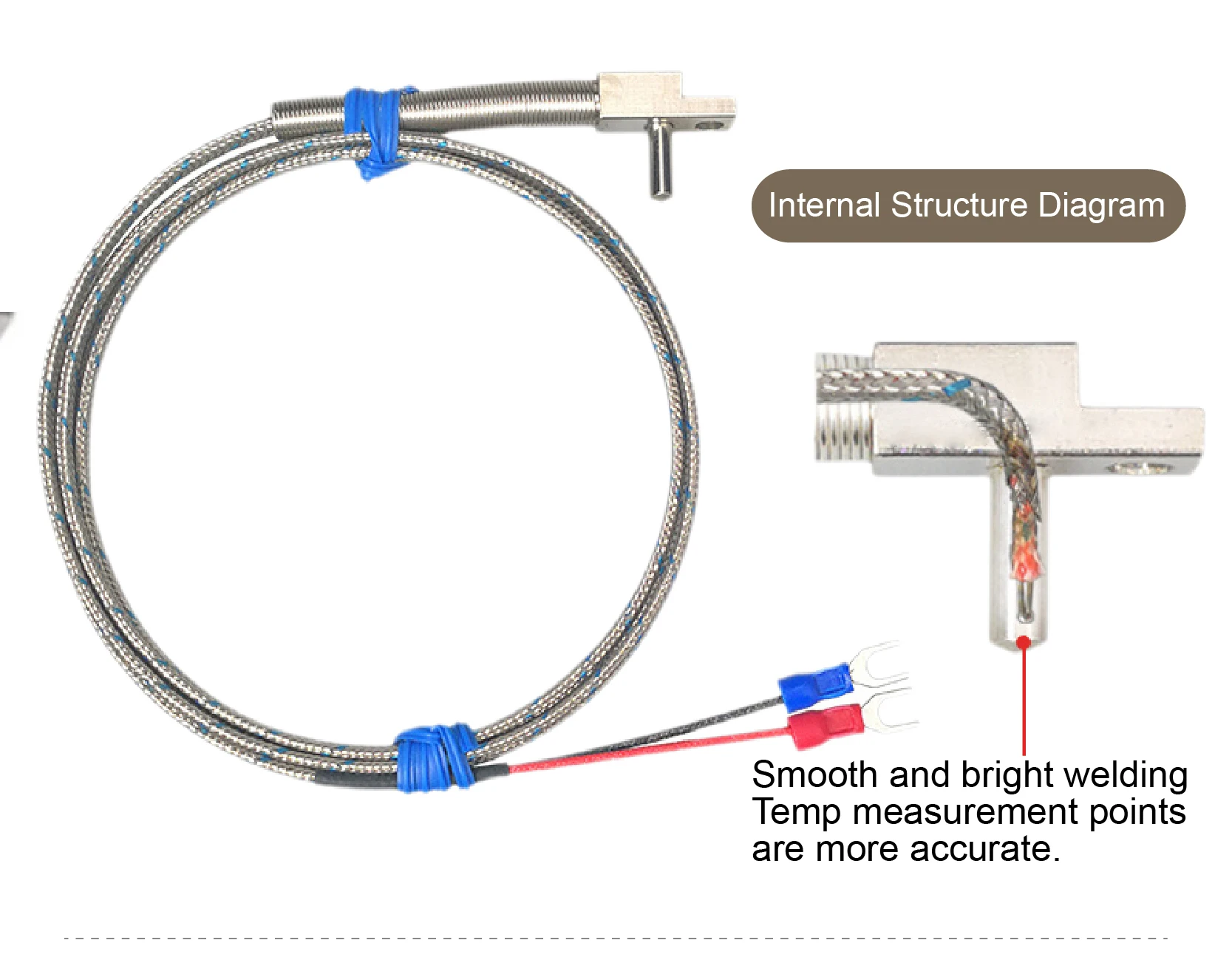 Right Angle K/J Thermocouple Probe 0-600°C Industrial K Type Thermocouple Sensor
