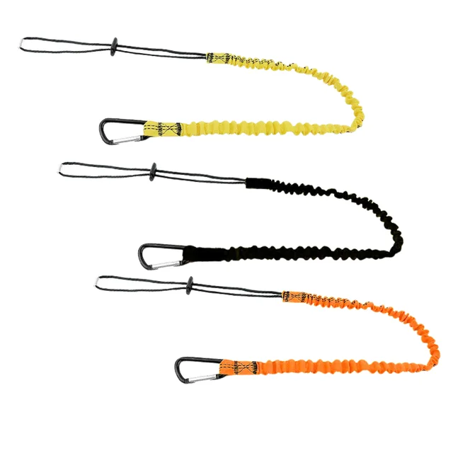 Single Carabiner Tool Lanyard Retractable Safety Rope Telescopic Elastic  Rope Tool Buckle For Climbing - AliExpress