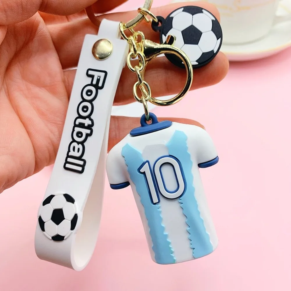 New Niche Fashion Soccer Player Jersey Keychain Soccer Clothing Pendant Keychain Design Women's Handbag Car Keychain PartyFavors - Image 3