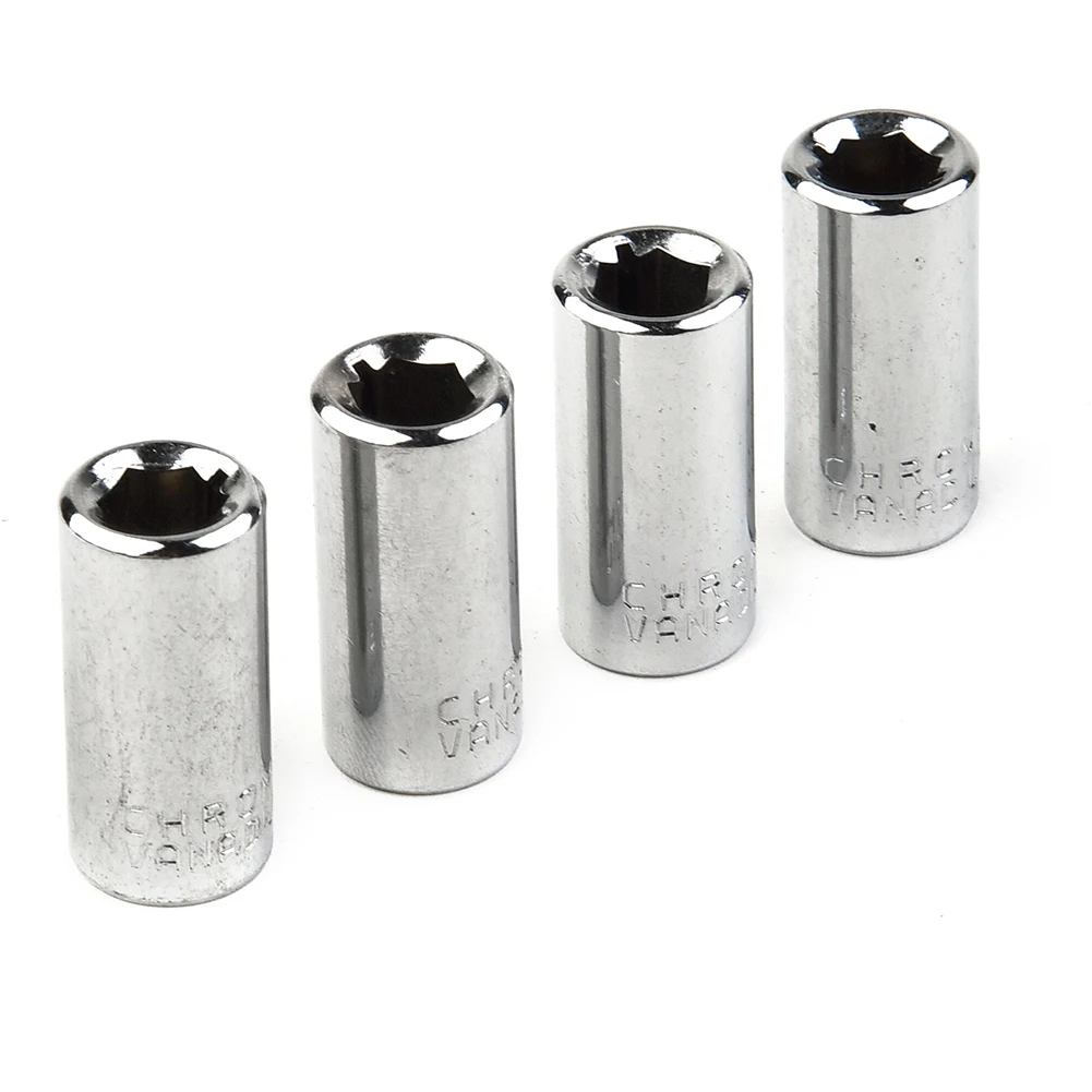 4Pcs 1/4 "Vierkant Stick Zu 1/4" Hex Buchse Bits Konverter Schraubendreher Bit Adapter Quick Release Mpact Buchse Adapter – Detail 1