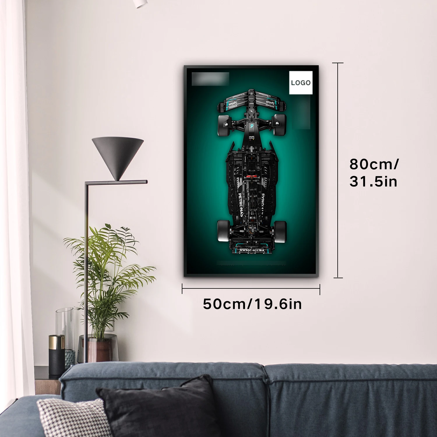 Display Wall Mount Board for Lego 42171 Mercedes-AMG F1 W14 E Performance Adult Racing Model,Adult Collectibles Gifts for Lego C 3