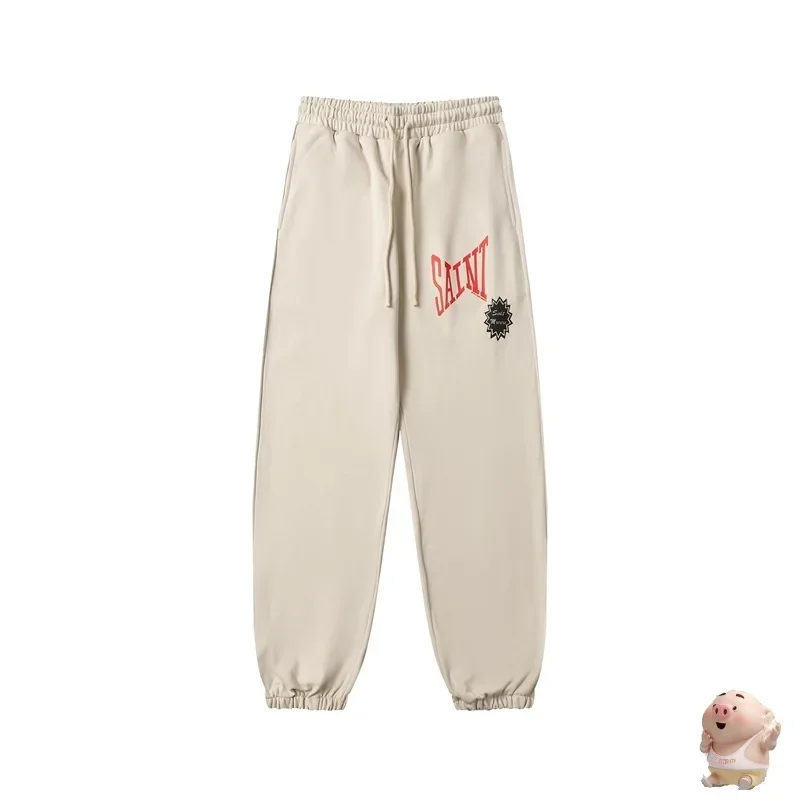 High Quality  Saint Michael Sweatpants Men Women Oversize Jogger Drawstring Pants