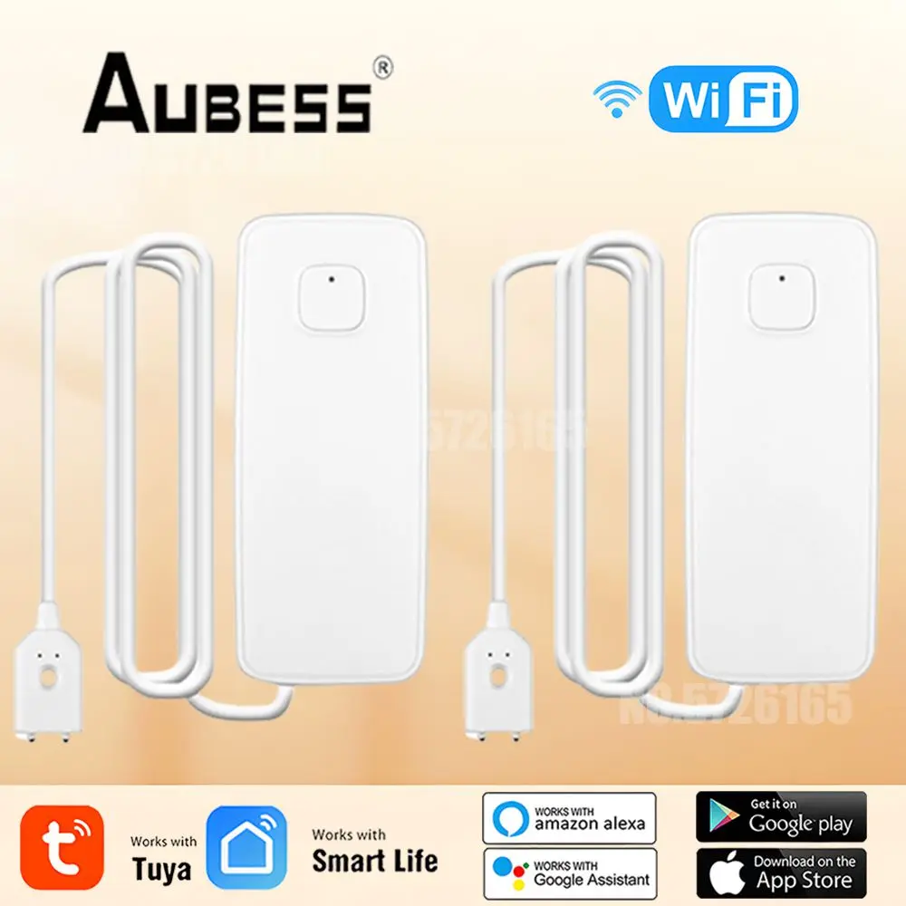 

Tuya Smart Flood Leakage Sensor Remote Monitor WiFi Water Overflow Level Detector Water Leak Sensor Security Sound Alarm System