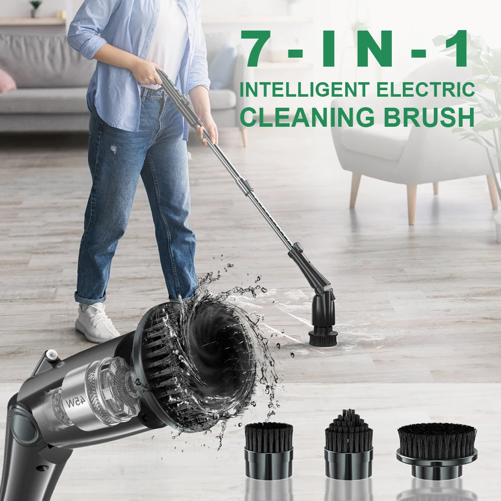 

Cordless Electric Cleaning Brush Multifunctional Household Wireless Rotatable Cleaning Brush For Bathroom Kitchen Windows Toilet