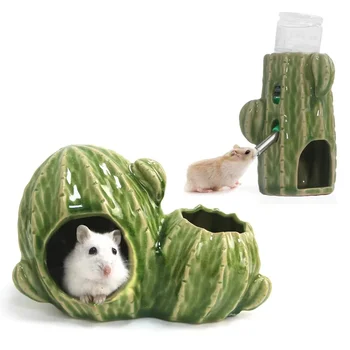 Casetta per criceti e ratti, gabbia in ceramica a forma di cactus per riccio, gabbia per criceti e conigli, prodotti per animali domestici, cincillà