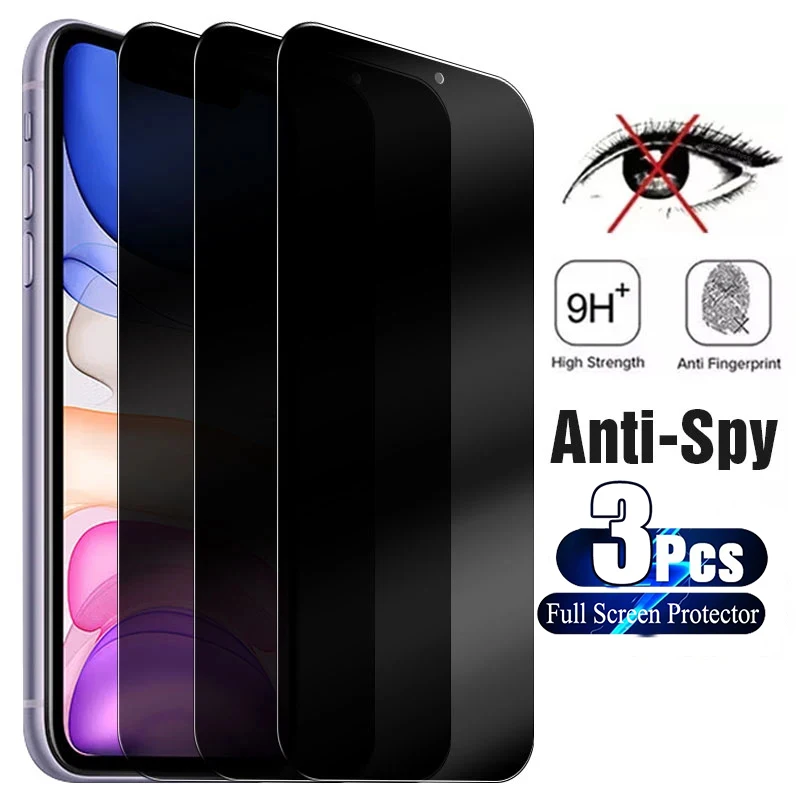3PCSFullCoverAntiSpyScreenProtectorForiPhone1112131415PRO