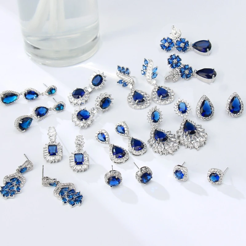 Zaveri Pearls Blue Stone & Diamonds Fusion Look Stud Earring-ZPFK11418: Buy  Zaveri Pearls Blue Stone & Diamonds Fusion Look Stud Earring-ZPFK11418  Online at Best Price in India | Nykaa