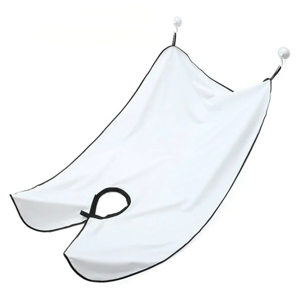 1pc Men Beards Shaving Aprons Creative Wall Mirror Suction Haircut Wrap Cape Home Salon Moustache Beard Shaving Apron 5