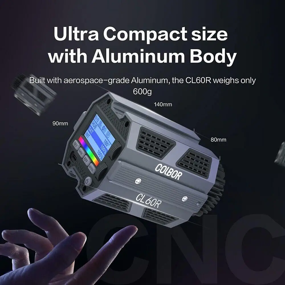 COLBOR CL60R,CL60 RGB Video Led Light Full Color 2700K-6500K APP Control Bowens