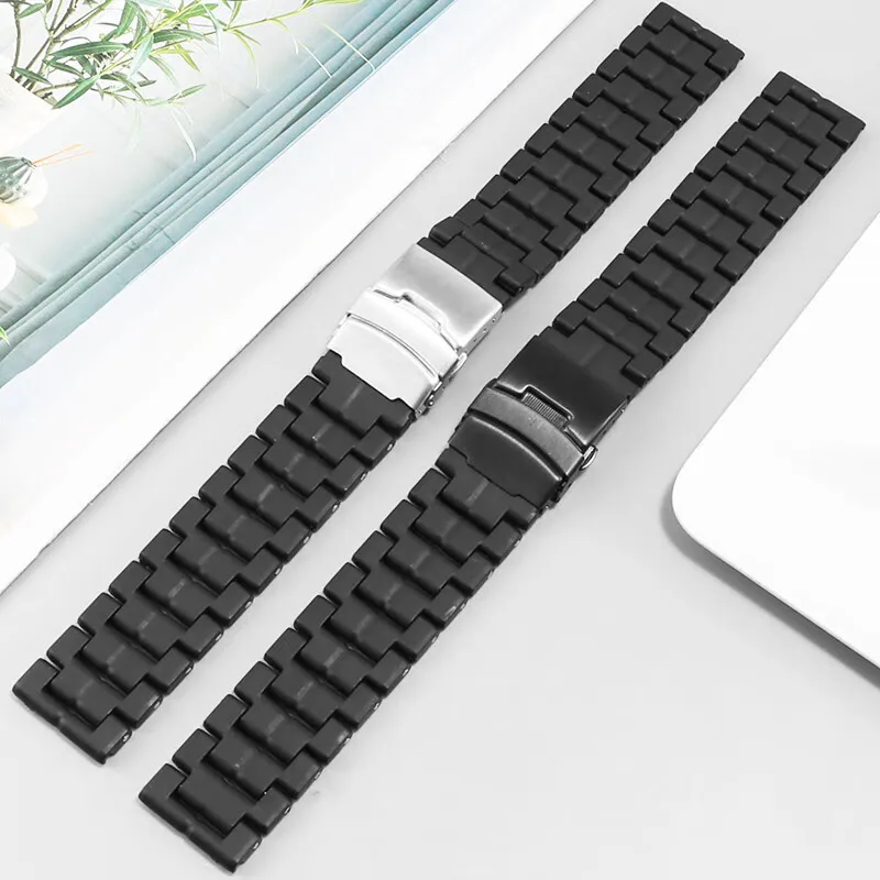 Per Accessori Casio Protrek Series Prw-60/Yt 30/50/70 Outdoor Men Luminox Black Plastic Steel Mountain 23Mm Watch Band