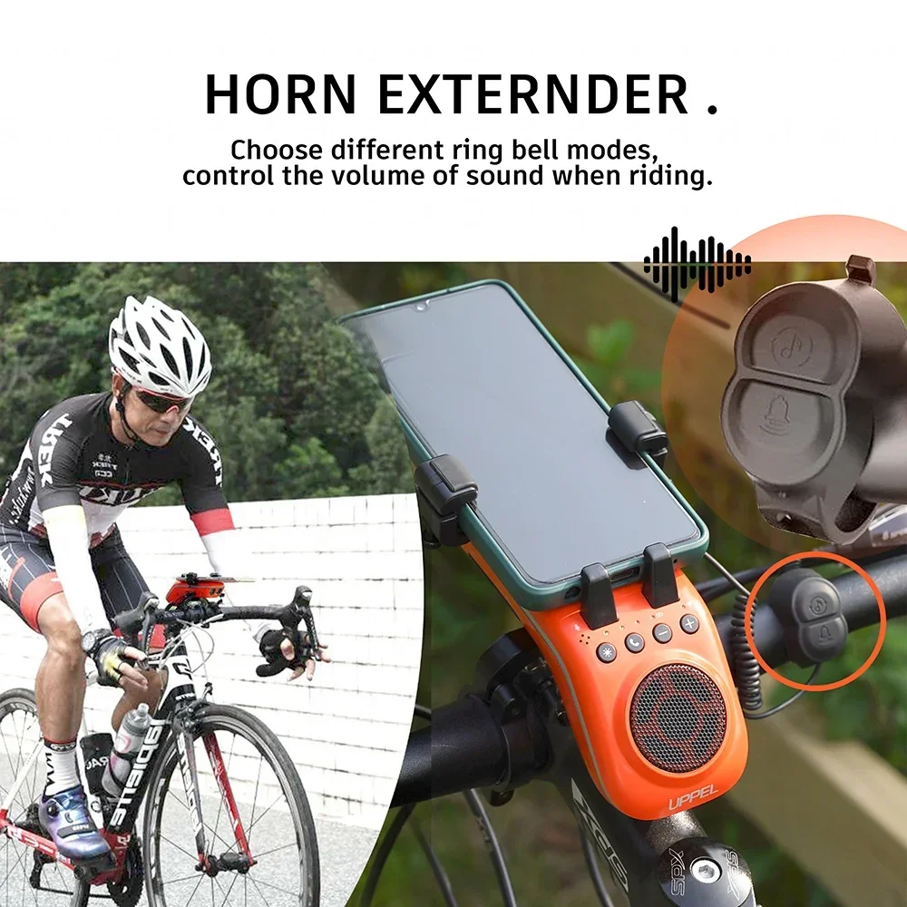 Altavoz Bluetooth multifuncional para bicicleta, micrófono de bocina de  bicicleta de banco de energía LED 10 en 1, ideal para bicicleta de  carretera y