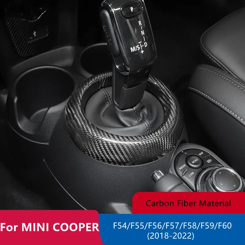 

Для Mini Cooper F60 Countryman F54 Clubman F55 F56 F57 интерьер автомобиля из углеродного волокна переключение передач декоративная рамка переключатель передач кольцо Крышка