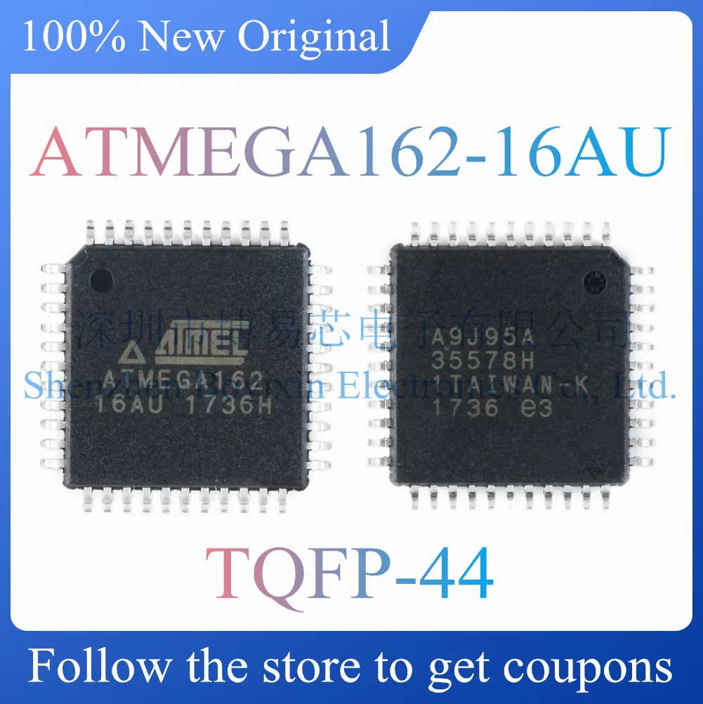 

NEW ATMEGA162-16AU.Original genuine 16K flash memory microcontroller chip. Package TQFP-44