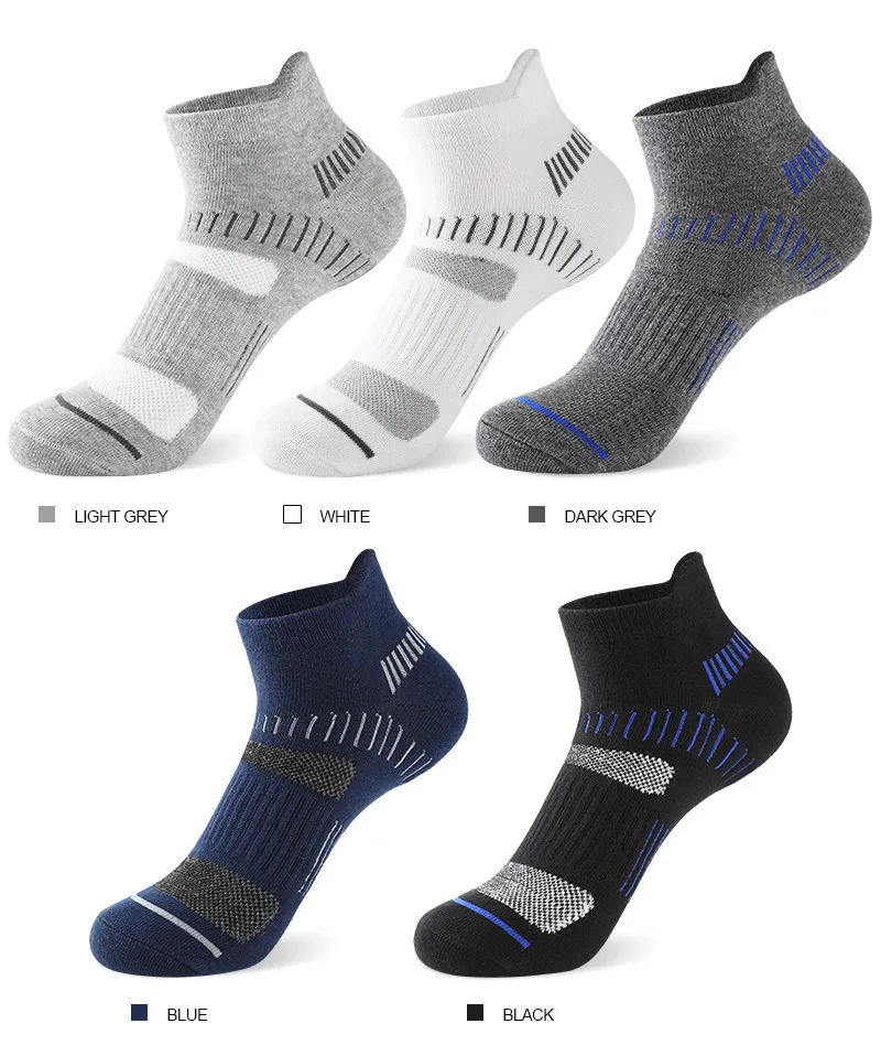 1 Paar Sommer Herren Sport Baumwollsocken Einfarbig Schweißabsorbierend Atmungsaktiv Flache Laufsocken Fitness Sportsocken – Detail 2