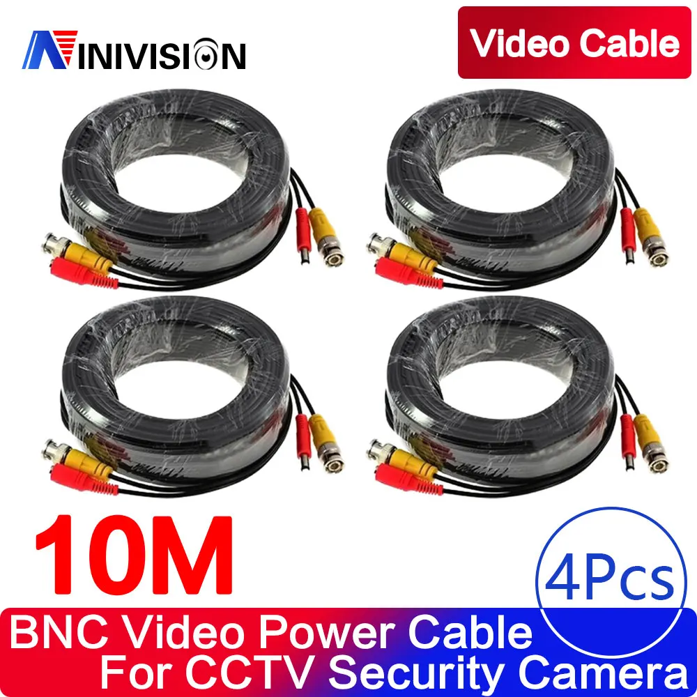 BNC cable 10M Power video Plug and Play Cable 20m / 65ft BNC Video Power Siamese Cable for CCTV Surveillance Camera DVR Kit