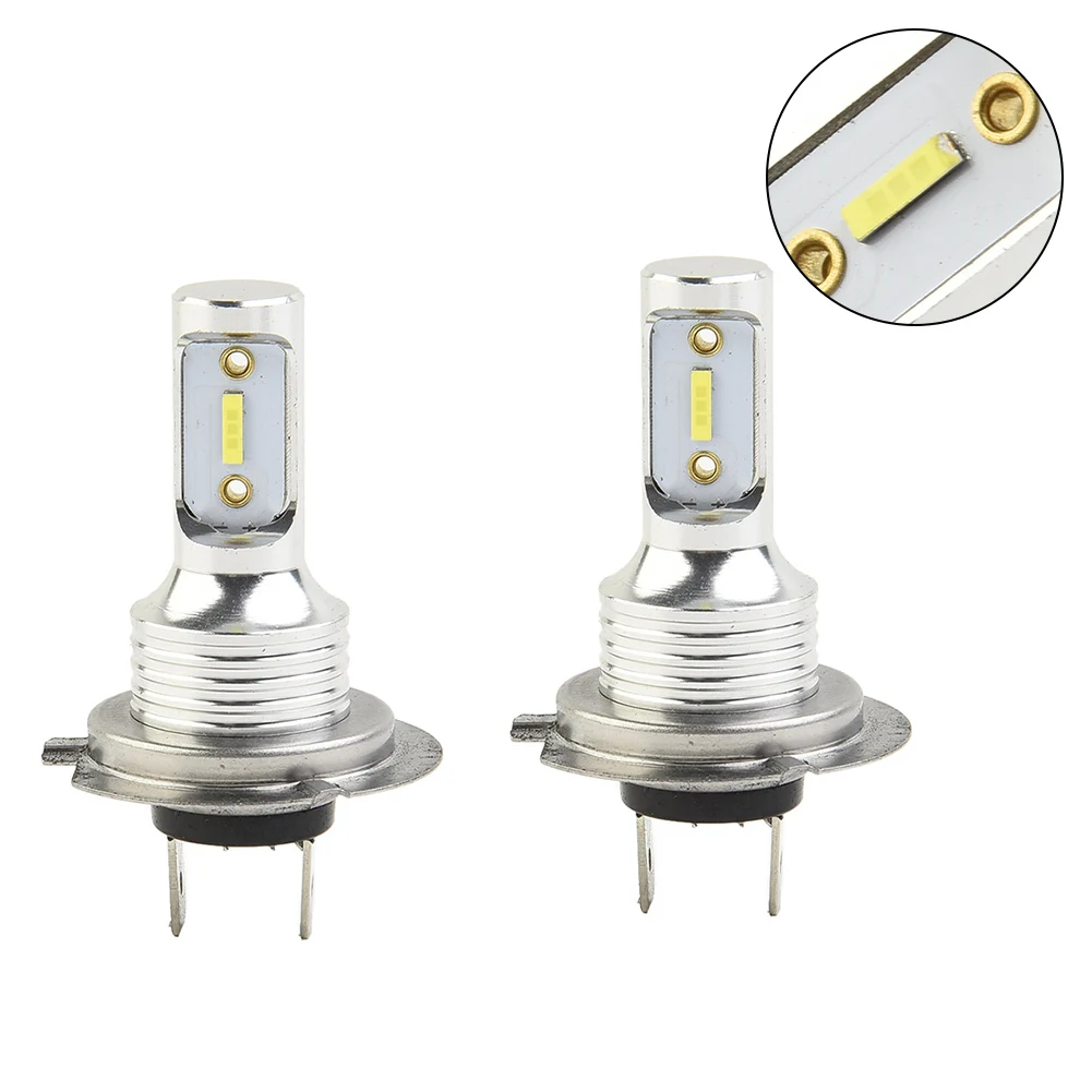 

2pcs Set Car White H7 LED Headlight DC12-24V Super Bright 6000K High/Low Beam Lamp Automobiles Motorcycles Replacement