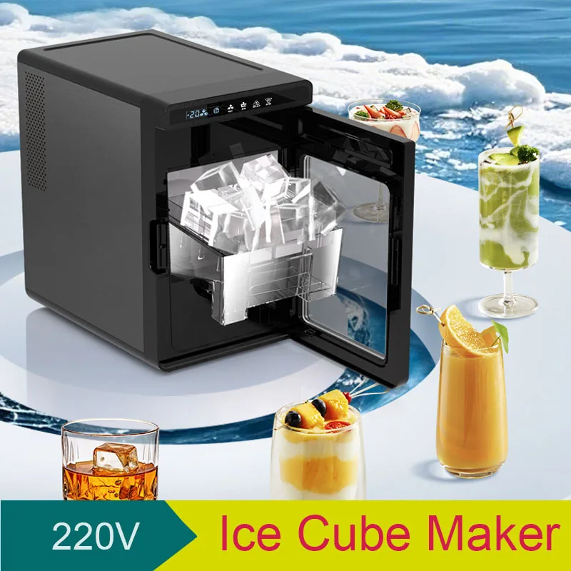 40mm Large Ice Cube Easy Operation Electric Countertop Ice Cube Maker Portable Ice Making Machine IN STOCK