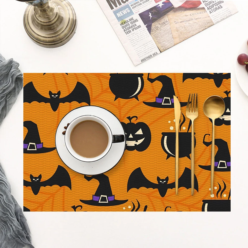 PumpkinHalloweenPlacematforDiningTableHollowPadCoasterPad