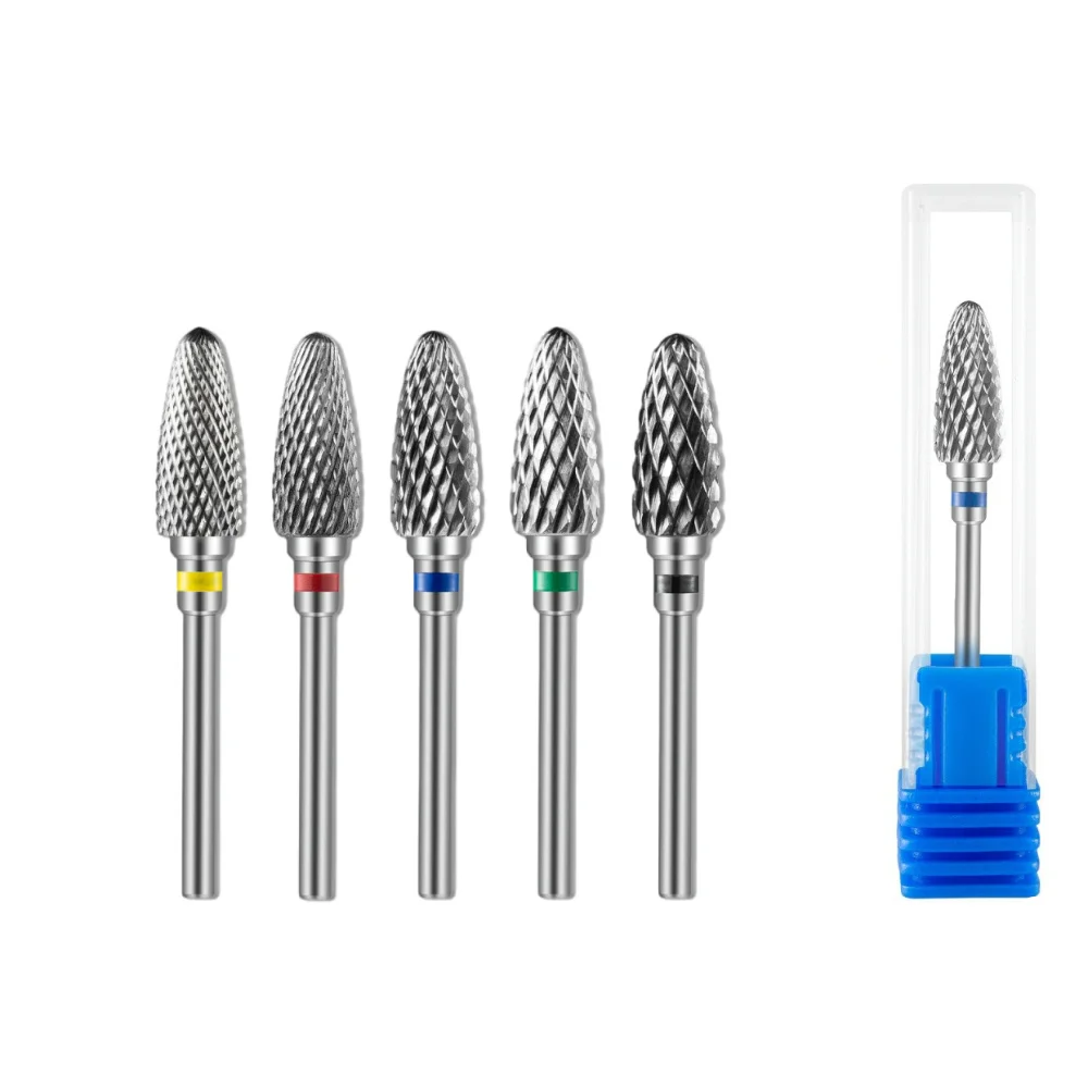 1PCS Carbide Nail Drill Bits Electric Drill Machine Files Milling Cutter Manicure Burr Cuticle Remove Nozzles Nail Art Equipment