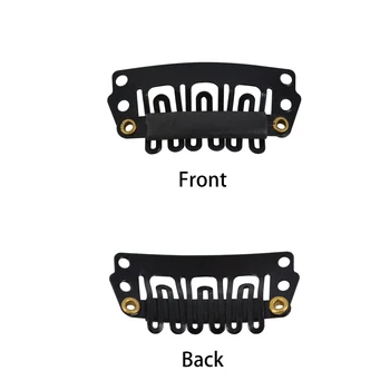 20 Pezzi Clip per Extension Capelli da 28mm a Forma di U, Clip a Scatto in Metallo per Extension di Capelli Umani, Accessori per Parrucche