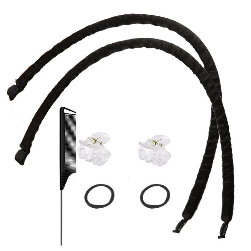 Hair Curling Tools Mini Thin Heatless Hair Curling Headband Effortless Overnight Curls for Lazy Girls