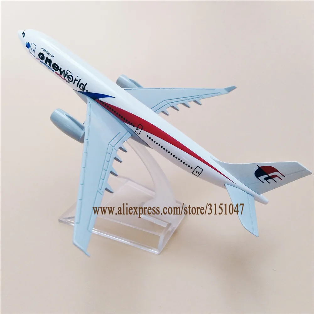 16cm Malaysian Air ONE WORLD Malaysia Airlines Airbus 330 A330 Airways Metal Alloy Airplane