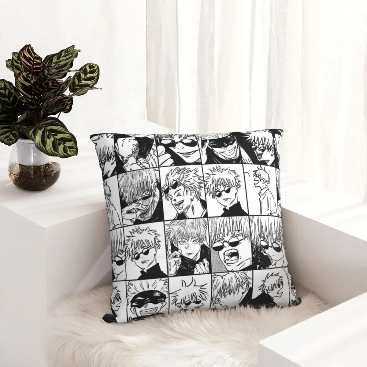 

Jujutsu Kaisen,Gojo Satoru Manga Collage pillowcase printed cushion cover sofa waist pillow pillow cover