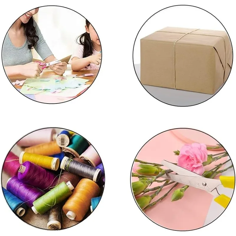 For School Office Home12 Pcs Children Safety Scissors Plastic Handle Paper Scissors Scissors with Centimeter Scale - 5