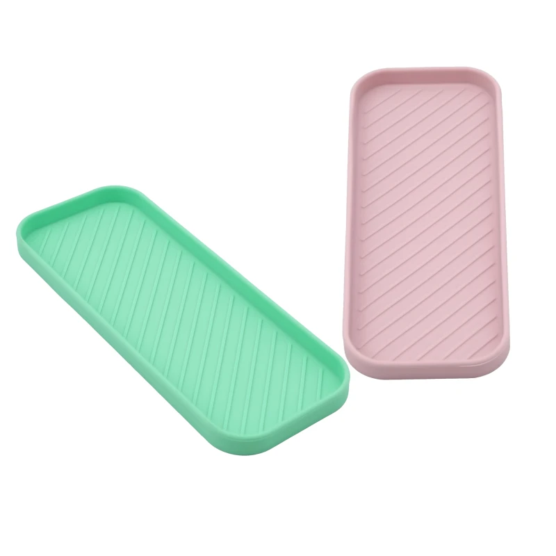 Silicone Drain Tray For Tableware Water Cup Fruit Vegetable Kitchen Sink Organizer Storage Tray Sponge Holder Soap Dispenser kitchen tray,storage tray,soap dispenser tray,drink tray,water tray