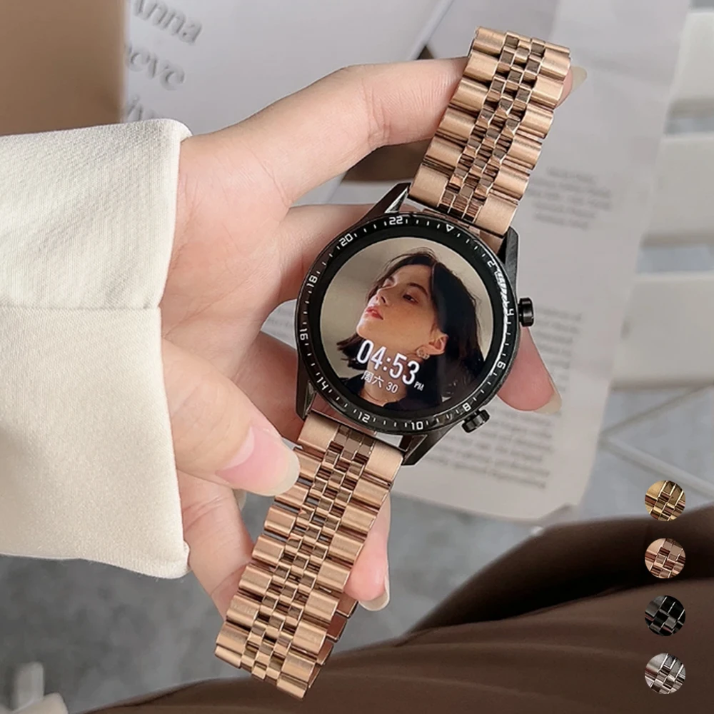 

Business Metal Band For Samsung Galaxy Watch4 Classic 40mm 44mm 42mm 46mm Stainless Steel Strap For Huawei GT 2e 3 Pro for Seiko