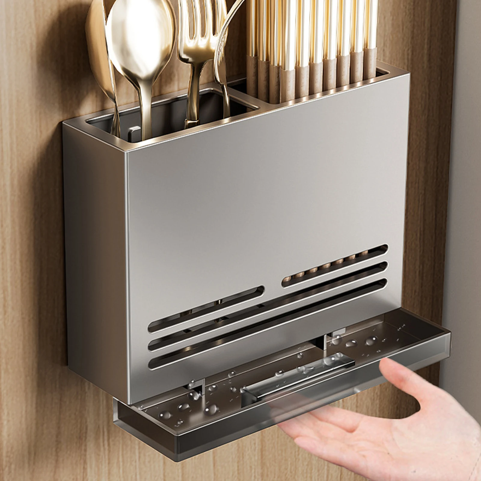 Kitchen Storage Rack Kitchen Organizer Kitchen Organizer Rack Kitchen Storage Knives Holder Wall Mounted Organizer Spoon and Chopsticks Rest Hanging Organizers Aluminium