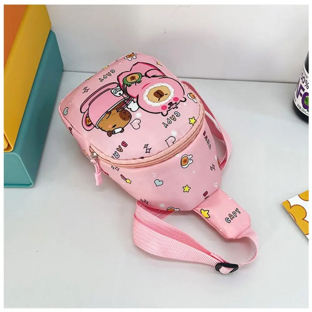 Niedliche Capybara-Umhängetasche, Cartoon-Tier, leichte Brusttasche, Nylon-Geldbörse für – Detail 11