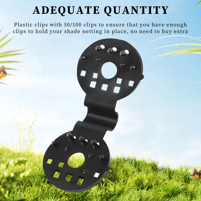 50/100 Darabos Napfényes Nettó Klip Mini Kerti Mezőgazdasági Klipek Kerek Újrafelhasználható Könnyűsúlyú, Könnyen Telepíthető Kültéri Üvegházhoz