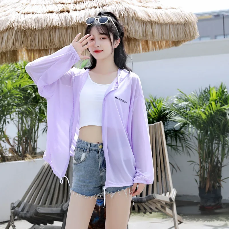 Jackets for Women Sun Protection Spring and Summer Cold Loose Korean Version Belted Lady Cloak  Woman Jacket  Breathable women temperament chiffon cardigans summer thin tops lady 3 4 sleeve blazer all match office short jackets sun protection coats
