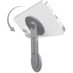 Universal Slim Magnetic Phone Holder with 180° Swivel and Adjustable Arm (GRAY)