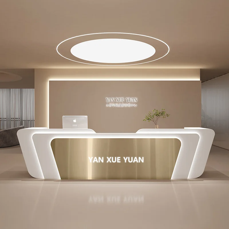 

Office Commercial Executive Counter Standing Modern Massage Reception Counter Checkout Shop Rezeption Desk Beauty Bar Furniture