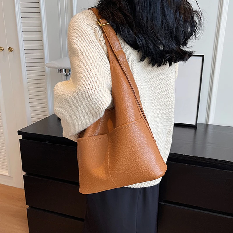 Lychee Pattern Women Shoulder Bags Soft Large Capacity Shopper Totes Winter Trends Cross Body Hobo Bag