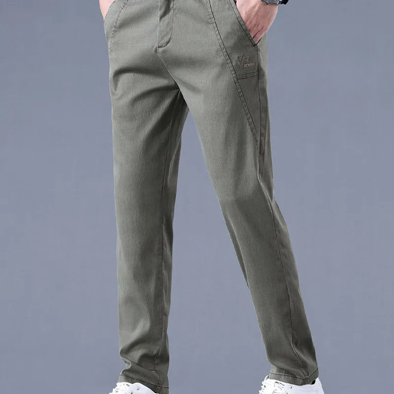 Spring Summer Elegant Fashion Harajuku Slim Fit Trousers Loose All Match Sport Casual Pants Solid Pockets Straight Leg Pants